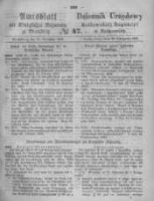 Amtsblatt der K&ouml;niglichen Preussischen Regierung zu Bromberg. 1869.11.19 No.47