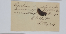 Zezwolenie na pochówek z 6.X.1870