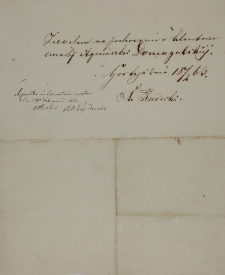 Zezwolenie na pochówek Agnieszki Domagalskiej z 18.II.1863