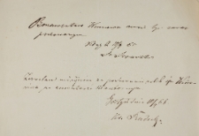 Zezwolenie na poch&oacute;wek Bonawentury Winowicza z 10.IX.1865