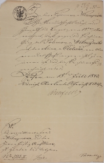 Dokument z 18.VII.1843