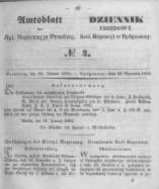 Amtsblatt der K&ouml;niglichen Preussischen Regierung zu Bromberg. 1851.01.24 No.4