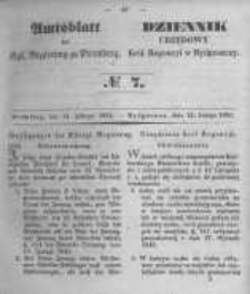 Amtsblatt der K&ouml;niglichen Preussischen Regierung zu Bromberg. 1851.02.14 No.7