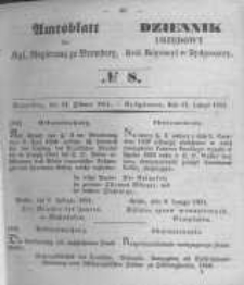 Amtsblatt der K&ouml;niglichen Preussischen Regierung zu Bromberg. 1851.02.21 No.8