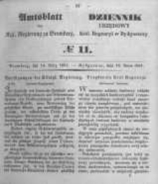 Amtsblatt der K&ouml;niglichen Preussischen Regierung zu Bromberg. 1851.03.14 No.11