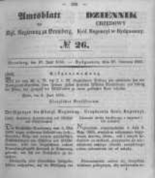 Amtsblatt der K&ouml;niglichen Preussischen Regierung zu Bromberg. 1851.06.27 No.26