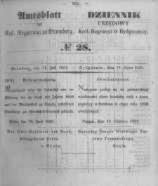 Amtsblatt der K&ouml;niglichen Preussischen Regierung zu Bromberg. 1851.07.11 No.28