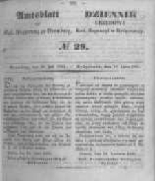 Amtsblatt der K&ouml;niglichen Preussischen Regierung zu Bromberg. 1851.07.18 No.29