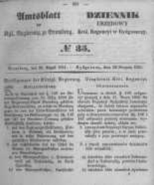 Amtsblatt der K&ouml;niglichen Preussischen Regierung zu Bromberg. 1851.08.29 No.35