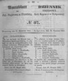 Amtsblatt der K&ouml;niglichen Preussischen Regierung zu Bromberg. 1851.09.12 No.37