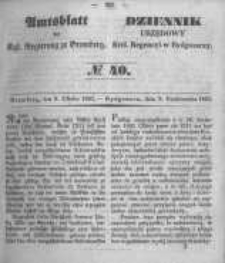 Amtsblatt der K&ouml;niglichen Preussischen Regierung zu Bromberg. 1851.10.03 No.40