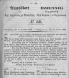 Amtsblatt der K&ouml;niglichen Preussischen Regierung zu Bromberg. 1851.12.19 No.51
