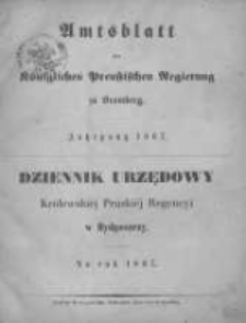 Amtsblatt der Königlichen Preussischen Regierung zu Bromberg. 1867.01.04 No.1
