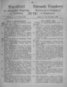 Amtsblatt der K&ouml;niglichen Preussischen Regierung zu Bromberg. 1867.03.22 No.12