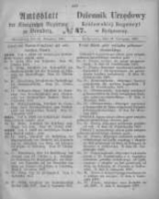 Amtsblatt der K&ouml;niglichen Preussischen Regierung zu Bromberg. 1867.11.22 No.47