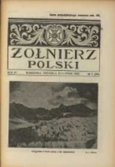 Żołnierz Polski : pismo poświęcone czynowi i doli żołnierza polskiego. R.4 1922 nr7