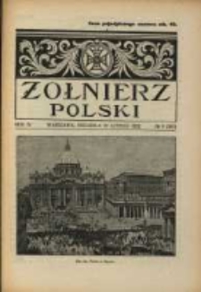 Żołnierz Polski : pismo poświęcone czynowi i doli żołnierza polskiego. R.4 1922 nr8