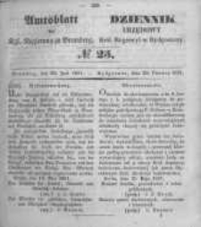 Amtsblatt der K&ouml;niglichen Preussischen Regierung zu Bromberg. 1851.06.20 No.25