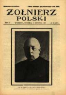 Żołnierz Polski : pismo poświęcone czynowi i doli żołnierza polskiego. R.5 1923 nr15