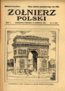 Żołnierz Polski : pismo poświęcone czynowi i doli żołnierza polskiego. R.5 1923 nr16