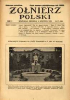 Żołnierz Polski : pismo poświęcone czynowi i doli żołnierza polskiego. R.5 1923 nr37