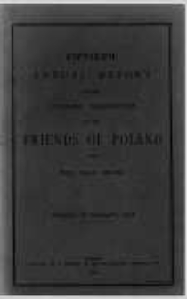 Annual Report of the Literary Association of the Friends of Poland. 1881-1882