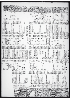 [Naznamionowanie dzienne miesiącow nowych pełnych lata 1520?]. [Krak&oacute;w, Hieronim Wietor, 1519/1520] pl&deg;