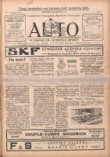 Auto: ilustrowane czasopismo sportowo-techniczne: automobilizm, lotnictwo, sporty 1923.09.01 R.2 Nr17