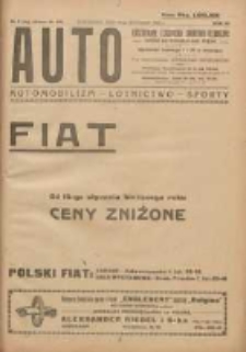 Auto: ilustrowane czasopismo sportowo-techniczne: organ Automobilklubu Polski: automobilizm, lotnictwo, sporty 1924.01.15 R.3 Nr2