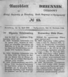 Amtsblatt der Königlichen Preussischen Regierung zu Bromberg. 1848.04.14 No.15
