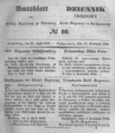 Amtsblatt der K&ouml;niglichen Preussischen Regierung zu Bromberg. 1848.04.21 No.16