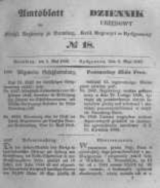 Amtsblatt der K&ouml;niglichen Preussischen Regierung zu Bromberg. 1848.05.05 No.18