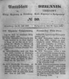 Amtsblatt der K&ouml;niglichen Preussischen Regierung zu Bromberg. 1848.07.21 No.30