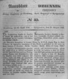Amtsblatt der K&ouml;niglichen Preussischen Regierung zu Bromberg. 1848.08.25 No.35