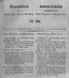 Amtsblatt der K&ouml;niglichen Preussischen Regierung zu Bromberg. 1848.09.22 No.39