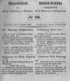 Amtsblatt der K&ouml;niglichen Preussischen Regierung zu Bromberg. 1848.12.08 No.50