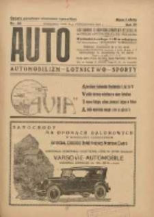 Auto: ilustrowane czasopismo sportowo-techniczne: organ Automobilklubu Polski: automobilizm, lotnictwo, sporty 1924.10.15 R.3 Nr20