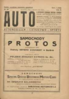 Auto: ilustrowane czasopismo sportowo-techniczne: organ Automobilklubu Polski: automobilizm, lotnictwo, sporty 1924.12.01 R.3 Nr23