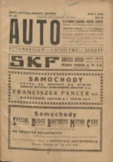 Auto: ilustrowane czasopismo sportowo-techniczne: organ Automobilklubu Polski: automobilizm, lotnictwo, sporty 1924.12.15 R.3 Nr24