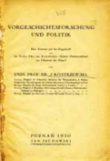 Vorgeschichtsforschung und Politik: eine Antwort auf die Flugschrift von Dr Bolko Frhr. von Richthofen: Geh&ouml;rt Ostdeutschland zur Urheimat der Polen?