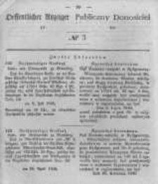 Oeffentlicher Anzeiger zum Amtsblatt No.3 der K&ouml;nigl. Preuss. Regierung zu Bromberg. 1848