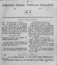 Oeffentlicher Anzeiger zum Amtsblatt No.4 der K&ouml;nigl. Preuss. Regierung zu Bromberg. 1848