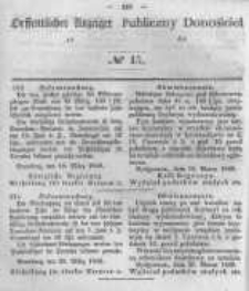 Oeffentlicher Anzeiger zum Amtsblatt No.15 der Königl. Preuss. Regierung zu Bromberg. 1848