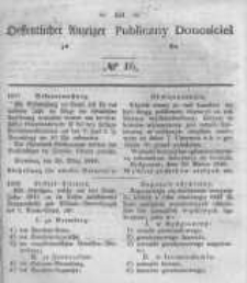 Oeffentlicher Anzeiger zum Amtsblatt No.16 der K&ouml;nigl. Preuss. Regierung zu Bromberg. 1848