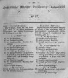 Oeffentlicher Anzeiger zum Amtsblatt No.17 der K&ouml;nigl. Preuss. Regierung zu Bromberg. 1848