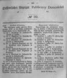 Oeffentlicher Anzeiger zum Amtsblatt No.20 der K&ouml;nigl. Preuss. Regierung zu Bromberg. 1848