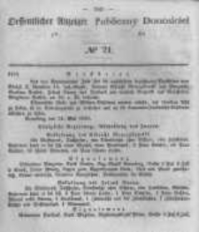 Oeffentlicher Anzeiger zum Amtsblatt No.21 der K&ouml;nigl. Preuss. Regierung zu Bromberg. 1848