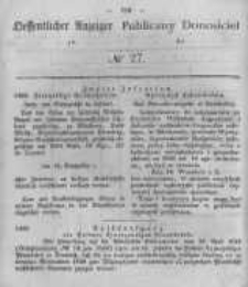 Oeffentlicher Anzeiger zum Amtsblatt No.27 der K&ouml;nigl. Preuss. Regierung zu Bromberg. 1848