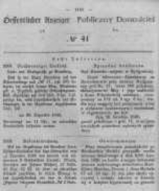Oeffentlicher Anzeiger zum Amtsblatt No.41 der K&ouml;nigl. Preuss. Regierung zu Bromberg. 1848