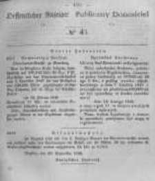 Oeffentlicher Anzeiger zum Amtsblatt No.43 der Königl. Preuss. Regierung zu Bromberg. 1848